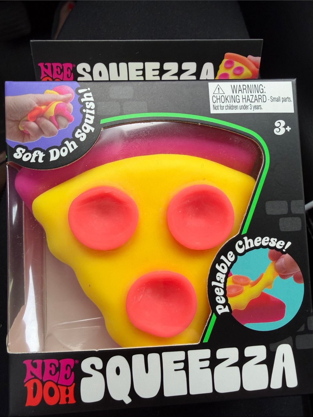 Squeezzza Pizza Toy - Yellow & Pink Soft Doh Squish